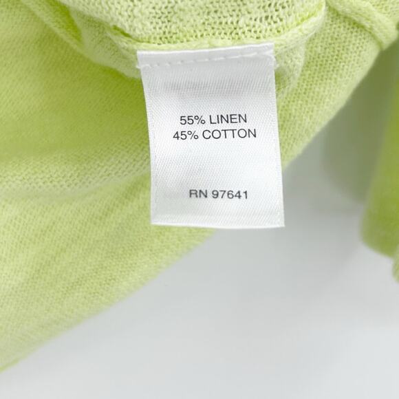 J Jill Pistachio Green Linen Blend Lightweight Lagenlook Blouse Womens Size XS - Picture 7 of 11